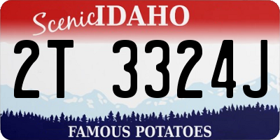 ID license plate 2T3324J