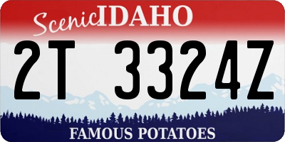 ID license plate 2T3324Z