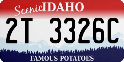 ID license plate 2T3326C