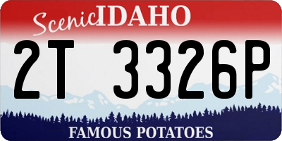 ID license plate 2T3326P