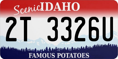 ID license plate 2T3326U
