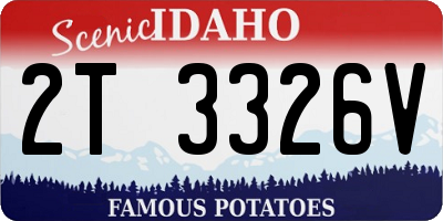 ID license plate 2T3326V