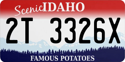 ID license plate 2T3326X