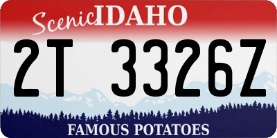 ID license plate 2T3326Z