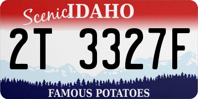 ID license plate 2T3327F