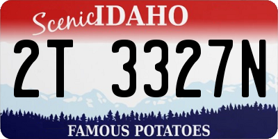 ID license plate 2T3327N