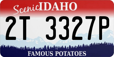 ID license plate 2T3327P