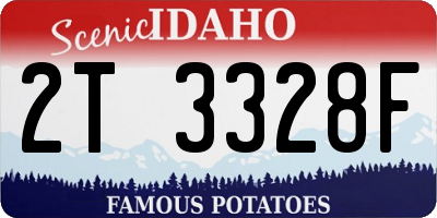 ID license plate 2T3328F