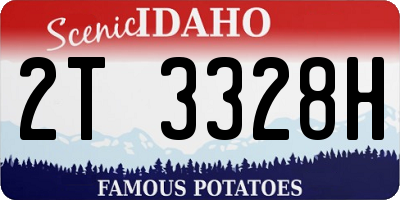 ID license plate 2T3328H