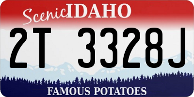 ID license plate 2T3328J