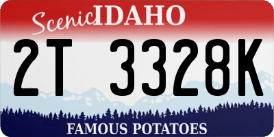 ID license plate 2T3328K
