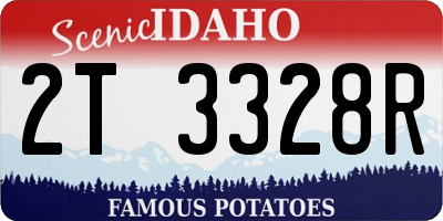 ID license plate 2T3328R