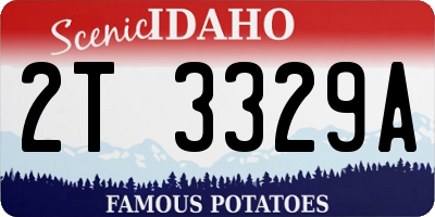 ID license plate 2T3329A