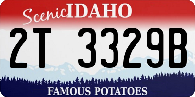 ID license plate 2T3329B