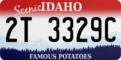 ID license plate 2T3329C
