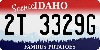 ID license plate 2T3329G