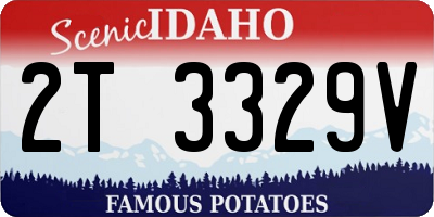 ID license plate 2T3329V