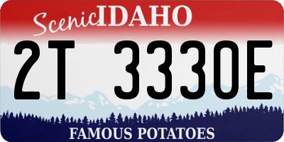 ID license plate 2T3330E