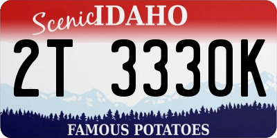 ID license plate 2T3330K