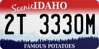 ID license plate 2T3330M