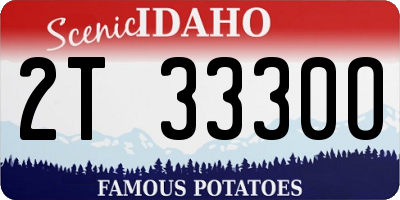 ID license plate 2T3330O
