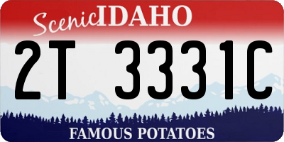 ID license plate 2T3331C