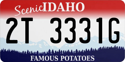 ID license plate 2T3331G