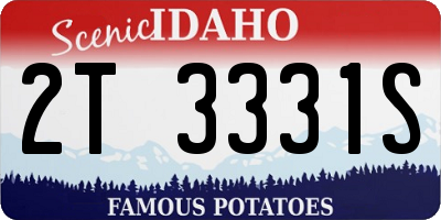 ID license plate 2T3331S