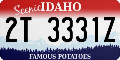 ID license plate 2T3331Z