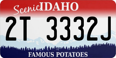 ID license plate 2T3332J
