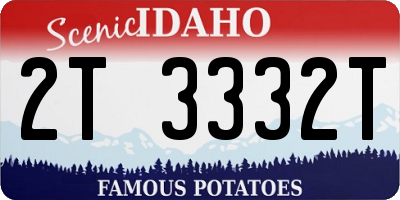 ID license plate 2T3332T
