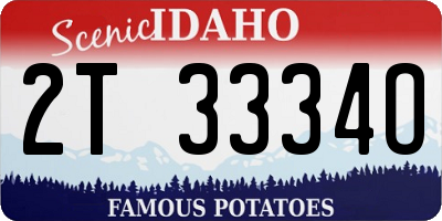ID license plate 2T3334O