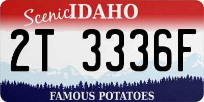 ID license plate 2T3336F