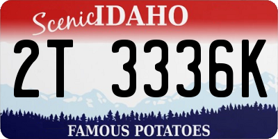 ID license plate 2T3336K