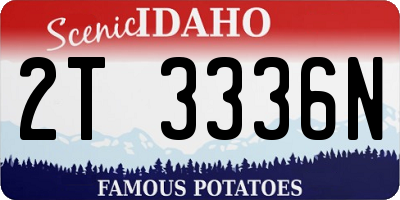 ID license plate 2T3336N