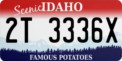 ID license plate 2T3336X
