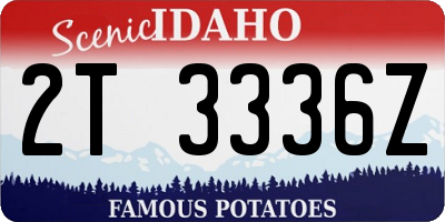 ID license plate 2T3336Z