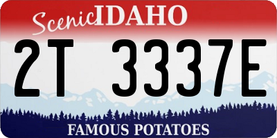 ID license plate 2T3337E