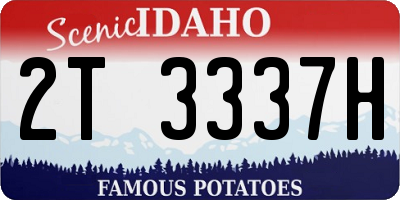 ID license plate 2T3337H