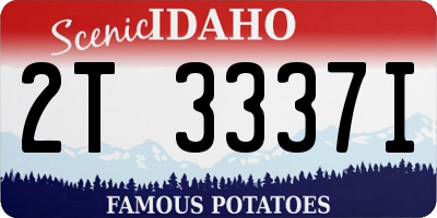 ID license plate 2T3337I