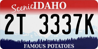ID license plate 2T3337K