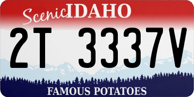 ID license plate 2T3337V