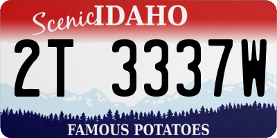 ID license plate 2T3337W
