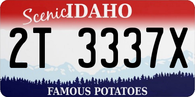 ID license plate 2T3337X