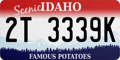 ID license plate 2T3339K