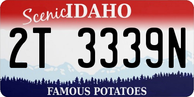 ID license plate 2T3339N