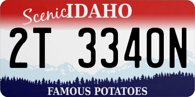ID license plate 2T3340N