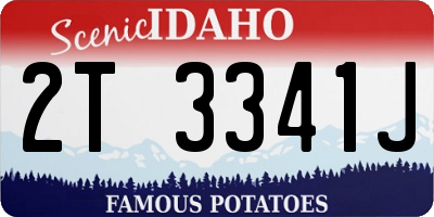 ID license plate 2T3341J