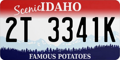 ID license plate 2T3341K