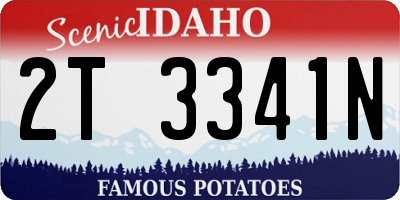 ID license plate 2T3341N